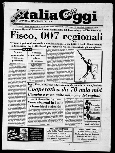 Italia oggi : quotidiano di economia finanza e politica